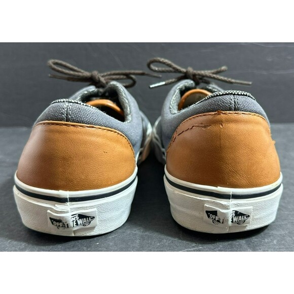 Vans Era Canvas and Leather Gray & Brown Skate Shoe Men's Size 10 - Picture 5 of 10